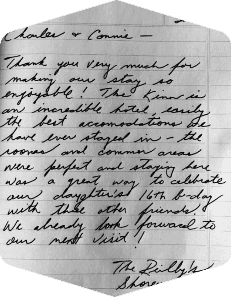 The Reilly Family written testimonial